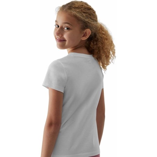 Koszulka dziewczęca 4FJAW23TTSHF0819 4F 128cm promocja SPORT-SHOP.pl
