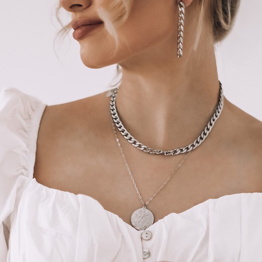 Choker łańcuch pancerka ze stali szlachetnej Manoki manoki.pl