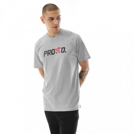 Męski t-shirt z nadrukiem Prosto Este - szary XL Sportstylestory.com