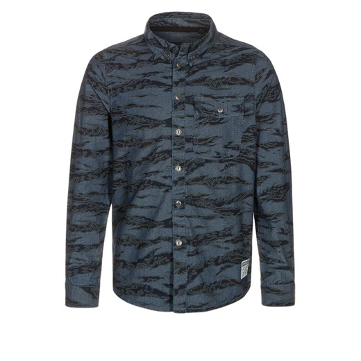 Outfitters Nation JAZZ Koszula medium blue denim zalando szary abstrakcyjne wzory