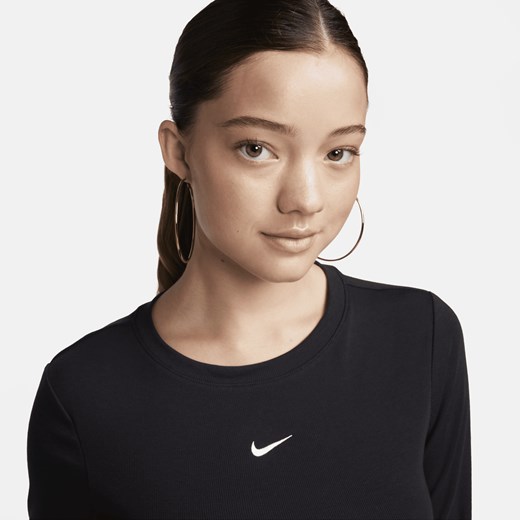 Damska prążkowana koszulka o średniej długości z długim rękawem Nike Sportswear Nike L Nike poland