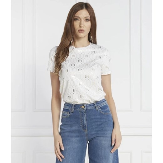 Elisabetta Franchi T-shirt | Regular Fit ze sklepu Gomez Fashion Store w kategorii Bluzki damskie - zdjęcie 164463198