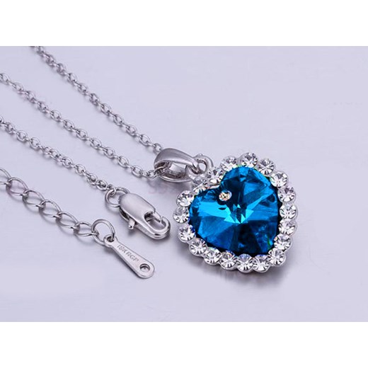 komplet biżuterii serca błękitne cyrkonie Lovrin LOVRIN okazja