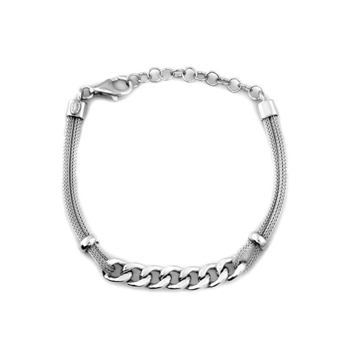 srebrna bransoletka 925 sznur z łańcuchem 6,9 g Lovrin LOVRIN