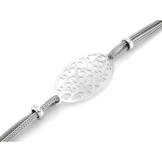 srebrna bransoletka 925 sznur z ażurową zawieszką 7,36 g Lovrin LOVRIN