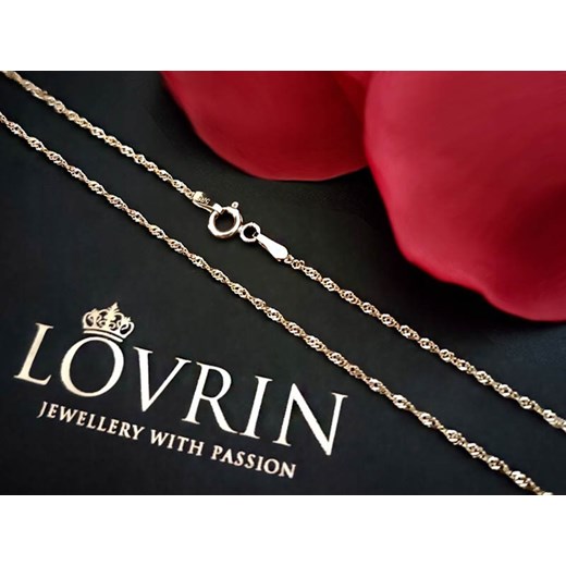 złoty łańcuszek 375 silny splot singapur 45 cm Lovrin okazyjna cena LOVRIN
