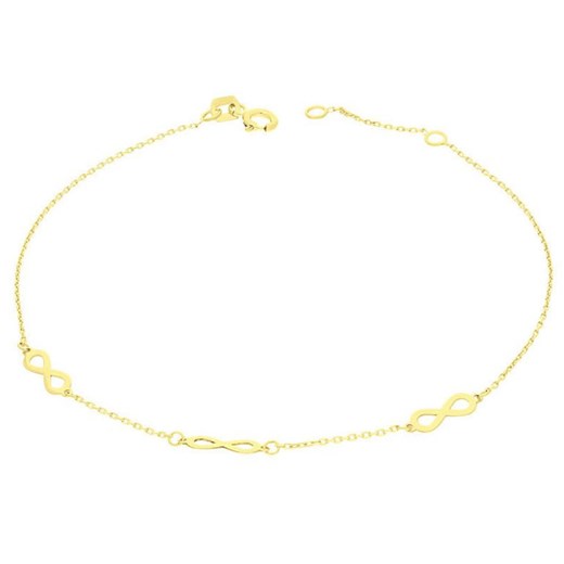 złota bransoletka 585 nieskończoności 19cm Lovrin LOVRIN