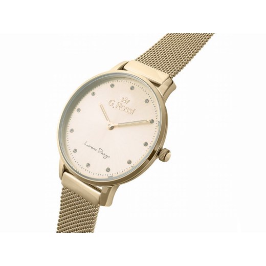 damski zegarek na bransolecie biała tarcza Lovrin LOVRIN