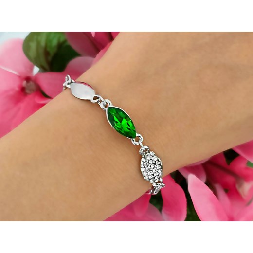 komplet biżuterii z zielonymi cyrkoniami Lovrin LOVRIN