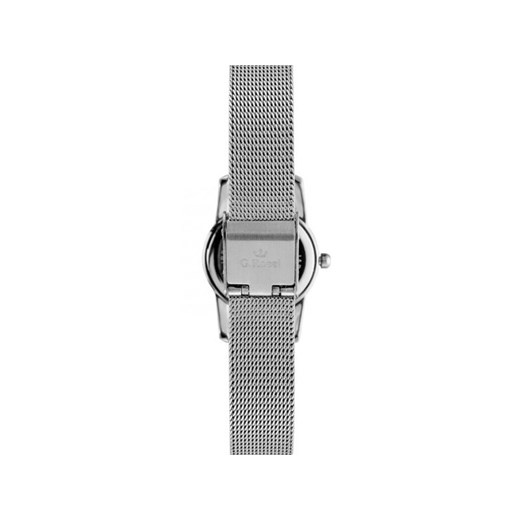 srebrny zegarek damski bransoleta tarcza czerń Lovrin LOVRIN