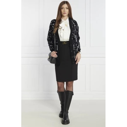 Sweter damski Elisabetta Franchi casual z okrągłym dekoltem