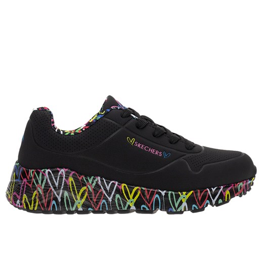 Buty Skechers Uno Lite Lovely Luv 314976LBKMT - czarne ze sklepu streetstyle24.pl w kategorii Buty sportowe dziecięce - zdjęcie 164500936