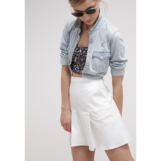mint&berry Spódnica mini white zalando rozowy bez wzorów/nadruków