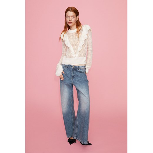 H & M - Wide Regular Jeans - Niebieski H & M 36 H&M