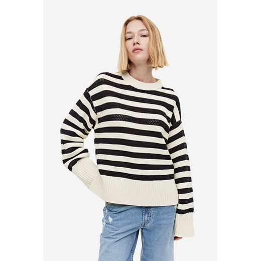 H & M - Sweter w ażurowy splot - Niebieski H & M S H&M