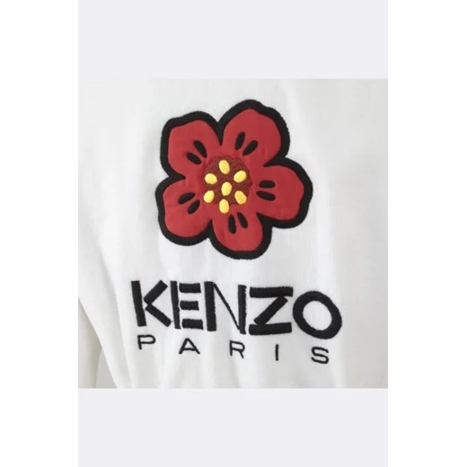 Szlafrok damski biały Kenzo Home z bawełny casual 