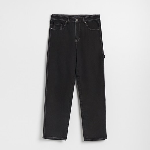 Jeansy straight fit carpenter czarne - Czarny House 34/32 House