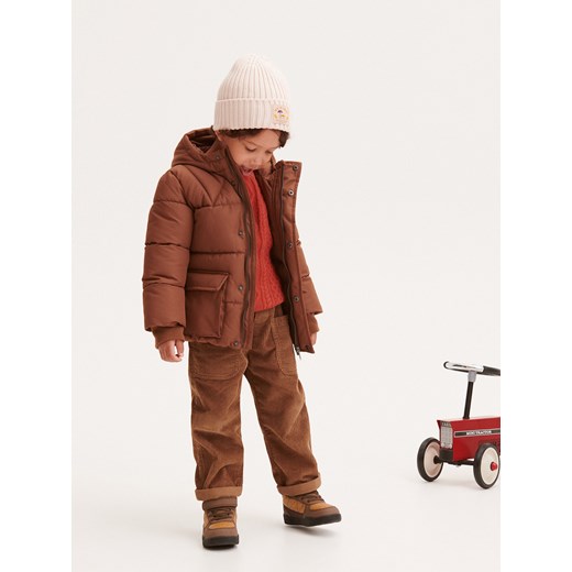 Reserved - Pikowana kurtka z ociepleniem - brązowy ze sklepu Reserved w kategorii Kurtki chłopięce - zdjęcie 164525439