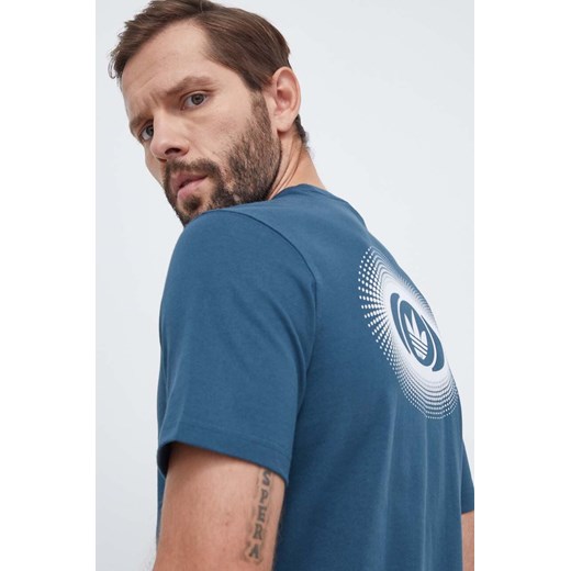 adidas Originals t-shirt bawełniany męski kolor turkusowy z nadrukiem ze sklepu ANSWEAR.com w kategorii T-shirty męskie - zdjęcie 164530687