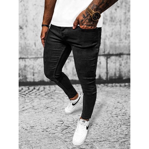 Spodnie jeansowe męskie czarne OZONEE E/6592/01 ze sklepu ozonee.pl w kategorii Jeansy męskie - zdjęcie 164531315