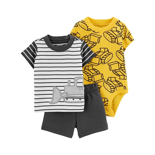carter&apos;s 3-częściowy zestaw w kolorze antracytowo-żółtym ze sklepu Limango Polska w kategorii Komplety niemowlęce - zdjęcie 164533978