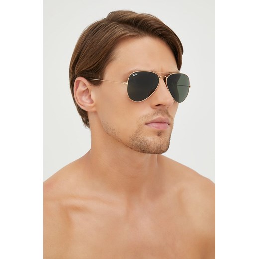 Ray-Ban okulary przeciwsłoneczne AVIATOR LARGE METAL męskie kolor złoty 0RB3025 ze sklepu PRM w kategorii Okulary przeciwsłoneczne męskie - zdjęcie 164537137