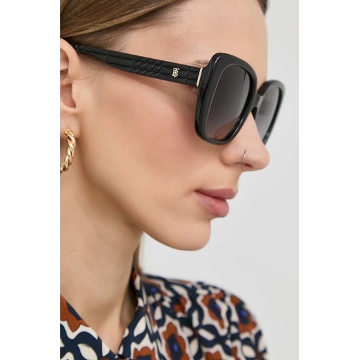 Burberry okulary przeciwsłoneczne HELENA damskie kolor czarny 0BE4371 ze sklepu PRM w kategorii Okulary przeciwsłoneczne damskie - zdjęcie 164537197