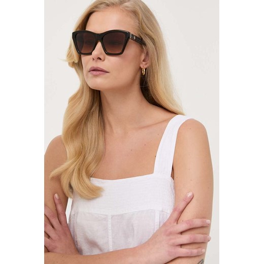Burberry okulary przeciwsłoneczne damskie kolor brązowy Burberry 54 PRM wyprzedaż