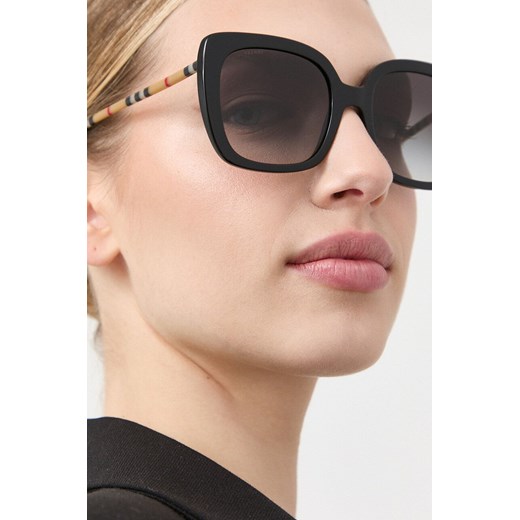 Burberry okulary przeciwsłoneczne damskie kolor czarny Burberry 54 PRM wyprzedaż