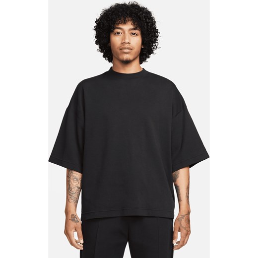 Męska bluza dresowa z krótkim rękawem o kroju oversize Nike Sportswear Tech Fleece Reimagined - Czerń ze sklepu Nike poland w kategorii Bluzy męskie - zdjęcie 164540767