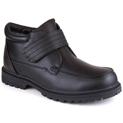 Atletico Trzewiki buty męskie na rzep ocieplane czarne Man's Style WS-004 41 ButyModne.pl