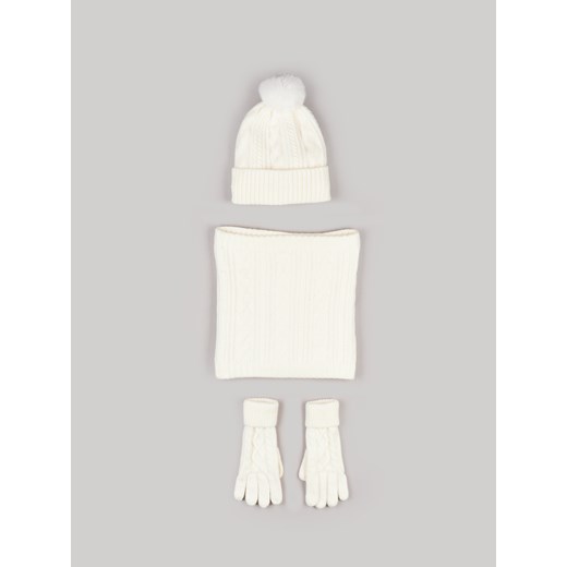GATE Zestaw upominkowy składający się z ocieplanej czapki, ocieplacza na szyję i rękawiczek uni ze sklepu gateshop w kategorii Komplety czapka i szalik damskie - zdjęcie 164553418