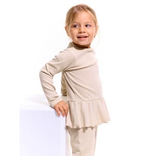 GATE Prążkowana koszulka z falbankami 3Y Gate 4Y wyprzedaż gateshop