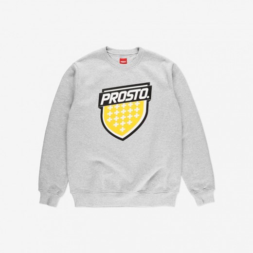 Męska bluza dresowa nierozpinana bez kaptura PROSTO Newshi - szara S Sportstylestory.com okazja