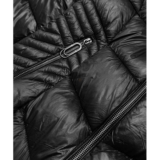 Krótka przejściowa kurtka damska czarna (b8069-1) Goodlookin.pl XXL (44) okazja goodlookin.pl