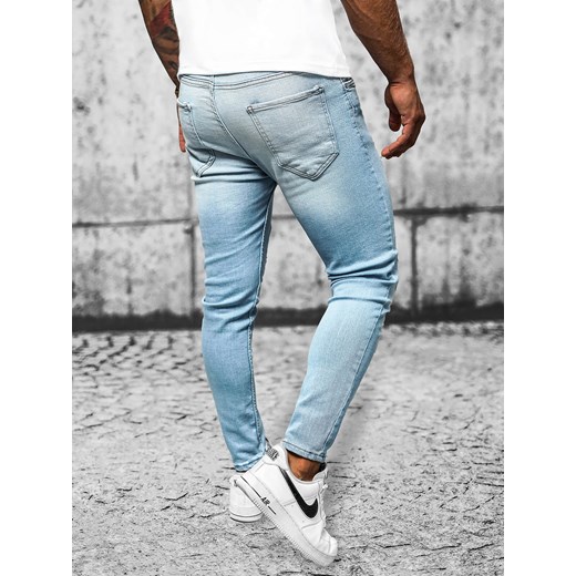 Spodnie jeansowe męskie niebieskie OZONEE O/425SP Ozonee 34 ozonee.pl