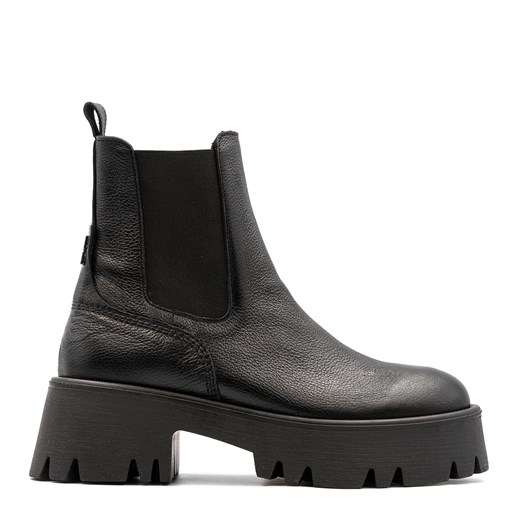 Czarne skórzane wsuwane botki LM60452 37 NESCIOR promocja