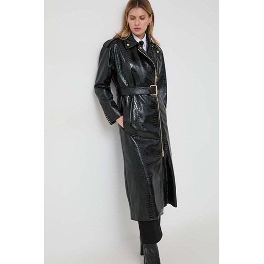 Pinko płaszcz damski kolor czarny przejściowy 102163.A1AT ze sklepu ANSWEAR.com w kategorii Płaszcze damskie - zdjęcie 164576087