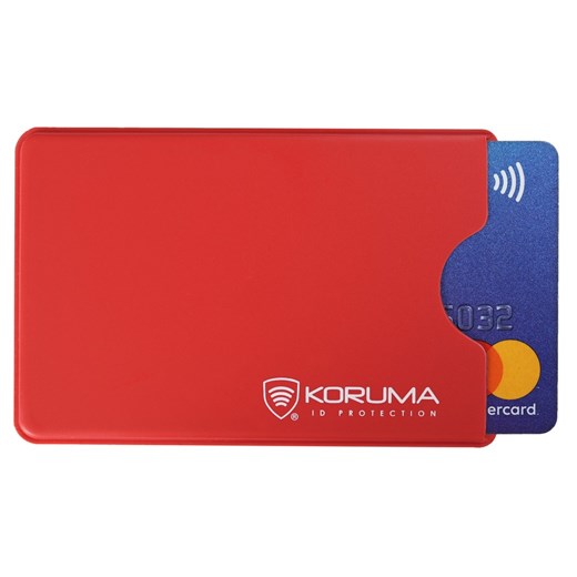 Plastikowe etui antykradzieżowe RFID na kartę debetową (czerwony) ze sklepu Koruma ID Protection w kategorii Etui - zdjęcie 164580036