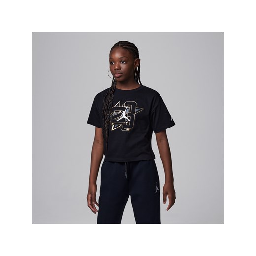 T-shirt dla dużych dzieci Jordan Jumpman Shine Tee - Czerń ze sklepu Nike poland w kategorii Bluzki dziewczęce - zdjęcie 164581587