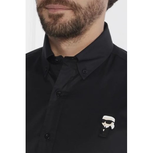 Koszula męska Karl Lagerfeld bawełniana z długim rękawem 