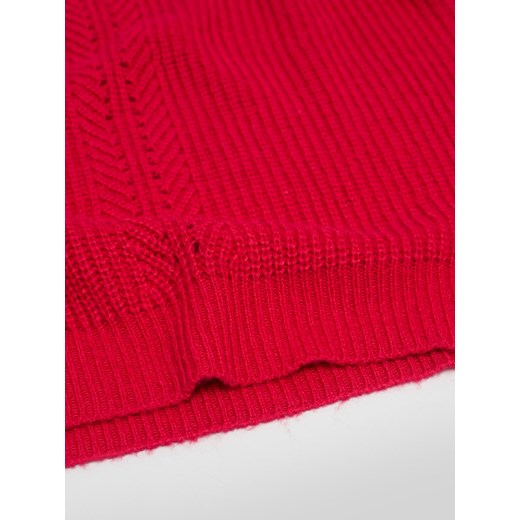 Sweter damski czerwony BIG STAR z okrągłym dekoltem