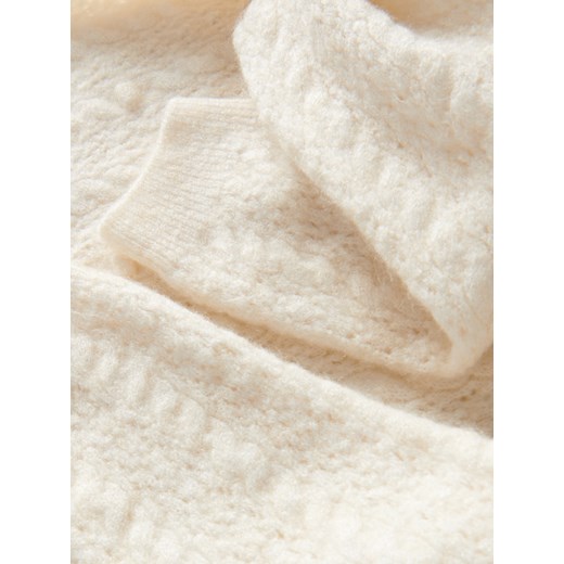 Reserved - Dzianinowy sweter z falbaną - złamana biel Reserved 152 (11 lat) Reserved