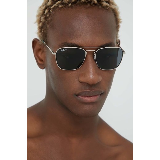 Ray-Ban okulary przeciwsłoneczne męskie kolor srebrny ze sklepu PRM w kategorii Okulary przeciwsłoneczne męskie - zdjęcie 164651406