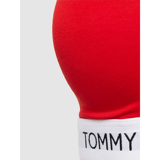 Tommy Hilfiger biustonosz czerwony w sportowym stylu 