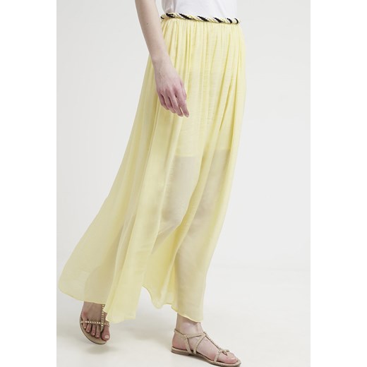 Suncoo PHOEBE Długa spódnica jaune zalando zielony bez wzorów/nadruków