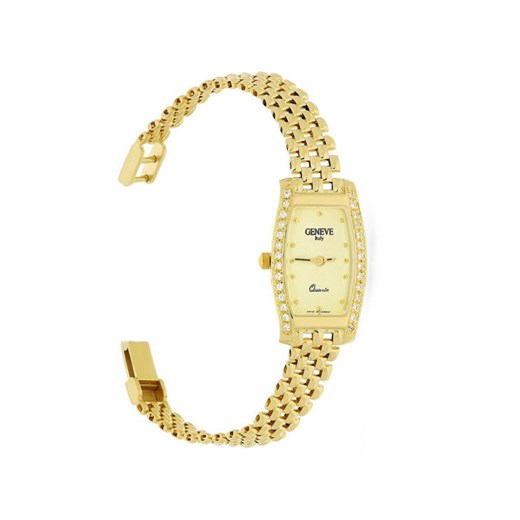 złoty damski zegarek 585 stylowy z cyrkoniami  22,65 g Lovrin LOVRIN