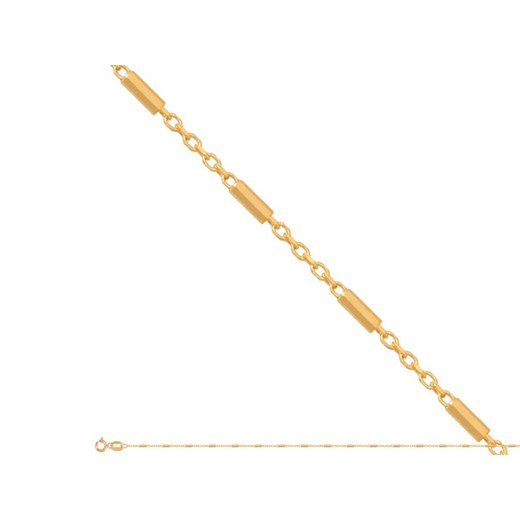 złoty łańcuszek 585 ankra z blaszkami 45cm 1,80g Lovrin LOVRIN