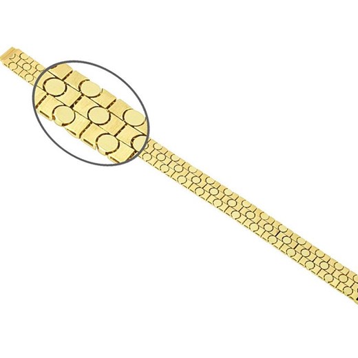 złota bransoletka 375 taśma kółka prostokąty 18cm 12,08g Lovrin LOVRIN
