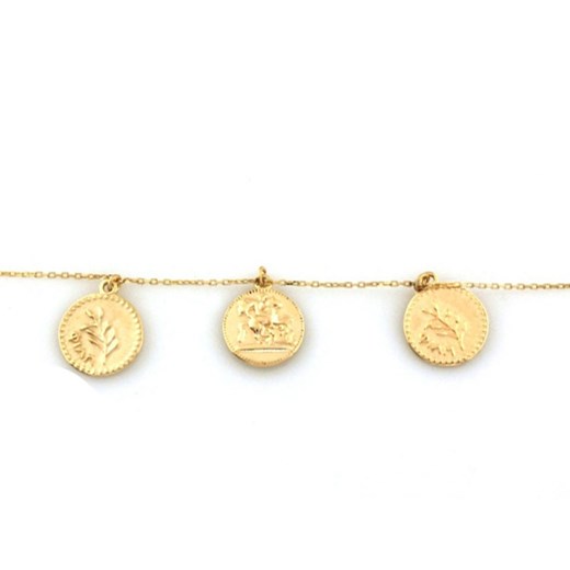 złota bransoletka 333 z antycznymi monetami prezent Lovrin LOVRIN